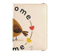 Portefeuille en cuir pour passeport et carte de vaccin, organiseur de documents de voyage, étui de protection pour passeport, étui portefeuille pour homme et femme, étanche, bienvenue à la maison