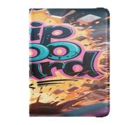 Portefeuille en cuir pour passeport et carte de vaccin, organiseur de documents de voyage, étui de protection pour passeport pour homme et femme, étanche, drip too hard style graffiti style sauvage, 1