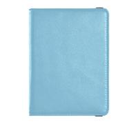 Portefeuille en cuir pour passeport et carte de vaccin, organiseur de documents de voyage, étui de protection pour passeport pour homme et femme, étanche, Arctic Ice Blue, 1 size, Moderne