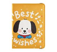 Portefeuille en cuir pour passeport et carte de vaccin, organiseur de documents de voyage, étui de protection pour passeport pour homme et femme, étanche, Wishes Caton Adorable chien blanc, 1 size