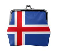 Portefeuille en cuir PU avec imprimé drapeau de l'Islande - Mini pochette pour rouge à lèvres - Organiseur de changement de clés