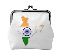 Portefeuille en cuir PU avec motif carte de l'Inde avec drapeau imprimé carte de l'Inde