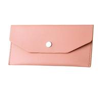Portefeuille en cuir PU pour cartes de visite, grande capacité, pour budgétisation et facturation, 17 x 9,4 cm, Pinkk