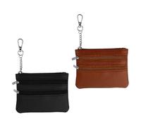 Portefeuille En Cuir Pu Pour Femmes, 2 Pièces, Portefeuille Simple À La Mode, Porte-Monnaie Portable, Mini Sac De Rangement