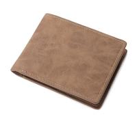 Portefeuille en Cuir Souple De 2 Pièces, Porte-Cartes Rétro Simple À Deux Volets, Résistant À l'usure, Aux Rayures, Léger Et Portable, Adapté pour Ranger La Monnaie, Les Cartes Bancaires, Etc.