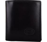 Portefeuille en cuir souple de qualité supérieure pour homme avec protection RFID, Noir, One Size, Pliage double