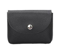 Portefeuille en cuir synthétique - Pochette à monnaie à motif litchi, joli porte-monnaie | Pochette porte-monnaie mignonne - Cuir PU robuste et élégant pour clés, casque, cartes d'identité, clés, Noir