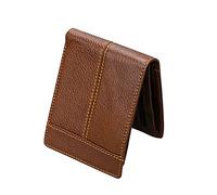 Portefeuille en Cuir Véritable Hommes Portefeuille Homme Bourse De Luxe en Cuir De Vache Portefeuilles Souples Vintage Simple Titulaire De La Carte Cowboy Portefeuille (Color : Coffee)