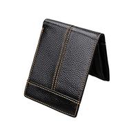Portefeuille en Cuir Véritable Hommes Portefeuille Homme Bourse De Luxe en Cuir De Vache Portefeuilles Souples Vintage Simple Titulaire De La Carte Cowboy Portefeuille (Color : Coffee)