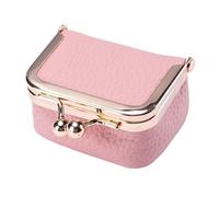 Portefeuille en cuir véritable pour pièces de monnaie, boîte à bijoux en cuir véritable | Petite trousse de maquillage, petit portefeuille pour espèces, porte-monnaie souple pour clés de voiture avec