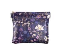 Portefeuille en cuir violet avec fleur mystérieuse pour femme, sac à main pour femme, bolsa pequena para monedas