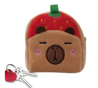 Portefeuille en Peluche - Portefeuille de Dessin animé - Sac Capybara Cash | Porte-Monnaie de Dessin animé avec thème Capybara, Porte-Monnaie Multifonction pour Adulte, pour collations, Chocolat, 3 x