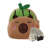 Portefeuille en peluche - Portefeuille de dessin animé - Sac Capybara Cash | Porte-monnaie de dessin animé avec thème Capybara, porte-monnaie multifonction pour adulte, pour collations, chocolat, 3 x
