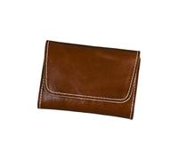 Portefeuille en polyuréthane avec plusieurs emplacements pour cartes et fermeture cachée pour homme et femme Portefeuille de voyage fin, Café, Beauté de masse