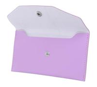 Portefeuille Enveloppe Budgétaire pour Femme en PU Violet, Système D'enveloppes Monétaires Fermeture à Bouton, Compact et Réutilisable, Événements, Mariages et Gestion D'argenté
