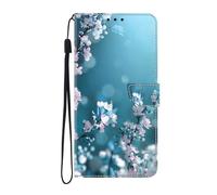Portefeuille Etui à Rabat pour Oppo A54 5G Housse Coque Cuir Mode Créatif Effet 3D Folio Magnétique Flip Construit en Caoutchouc Souple Hybride Prime Faux PU Cui,Plum Blossom