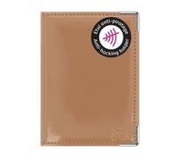 Portefeuille extraplat anti-RFID - Color Pop - ""Datte"" - Fabriqué en France - Protection cartes bancaires - 10,4 x 7,4 cm