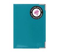 Portefeuille extraplat blindé (anti-RFID) - Fabrication française - Protection des données bancaires (Bleu canard)