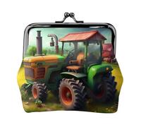 Portefeuille fantaisie tracteur agricole pour femme, porte-monnaie pour femme, petit portefeuille pour femme, élégant et personnalisé, noir, One Size, Art déco