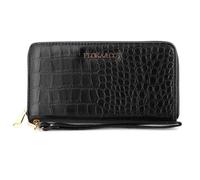 Portefeuille Femme Brillant Simili Cuir Effet Croco - Noir - Flora Co Paris
