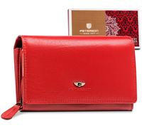 Portefeuille femme classique en cuir avec fermeture à pression - Peterson