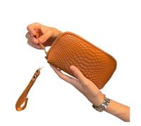 Portefeuille Femme Clutch Wallets Long Woman Wallet Cowhide Leather Money Coin Purse Card Holders(Brown)
