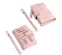 Portefeuille Femme Cuir PU Personnalisé avec Nom de Famille - Porte Monnaie Femme à Multiples Compartiments Cadeau Maman Mamie Noël Original, Anniversaire, Fête des Mères (Maman-Rosa-2 Noms)