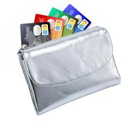 Portefeuille Femme Cuir Véritable - Porte-Cartes Court Élégant - Portefeuille Compact Grande Capacité Étanche Pour Filles, Maman, Épouse, Cadeau Amie | Texture Souple, Léger, Fermeture Solide