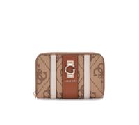 Guess Porte-Monnaie Erenia Zip Around Wallet Latte Logo Brun