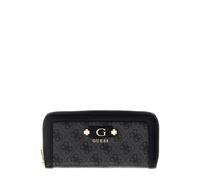 GUESS Porte-monnaie femme Lindsey SLG Zip-Around Logo Gris foncé