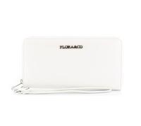 Portefeuille Femme Long Format Enveloppe 3 Compartiments À Lanière - Flora Co Paris - Blanc - Synthétique Souple