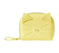 Portefeuille Femme Mode Chat Mignon Pasteur Polyvalent Pratique Fermeture Éclair Carte Sac à Main Dames Portefeuilles Grand (Jaune, Taille unique)