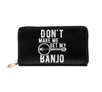 Portefeuille Femme Ne Me Force Pas À Prendre Mon Banjo Femme Pouch Bourse Imprimé Porte-Monnaie Élégant Coin Purse Wallet pour Amoureux, Prof, Ami