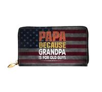 Portefeuille Femme Pa Parce Que Grand-Père Est pour Les Vieux Porte-Monnaie Original Retro Femme Pouch Bourse Souple Bourse Pochette pour Femme, Homme, Fille