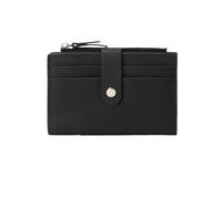 Portefeuille Femme Portefeuille for femmes avec plusieurs emplacements for cartes, pince for carte de crédit à Double pli, portefeuille zéro à fermeture éclair Avec Emplacement Pour Carte(Black)
