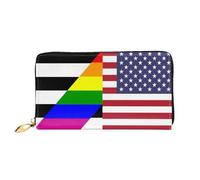 Portefeuille Femme Pride Us Alliés Hétéros pour L'Égalité Porte-Monnaie Original Retro Bourse Pochette Fermeture Éclair Porte-Feuille en Cuire pour Fille, La Fille, Enfant