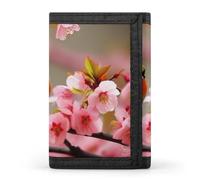 Portefeuille fin à triple volet avec motif oiseau dans un pêcher - Portefeuille fin avec gravure RFID - Pour homme et femme - Style - Taille unique, Style :, Taille unique