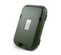 Portefeuille fin avec blocage RFID pour homme - Portefeuille amovible en métal avec pince à billets pour homme - Résistant à l'écrasement, vert foncé, 1.0*1.0*1.0