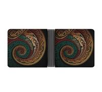 Portefeuille fin compact à deux volets bleu sarcelle foncé Images HD Portefeuilles en cuir, portefeuilles minimalistes pour hommes avec porte-cartes de crédit, fente pour pièces de monnaie en cuir