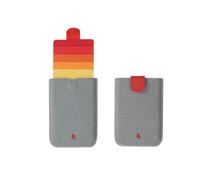 Portefeuille fin, DesignNest DAX, portefeuille à tirette en cascade, peut contenir jusqu'à 6 cartes, petit portefeuille, porte-cartes (rouge, noir, polyester), Rouge/noir, Microfiber, Minimaliste