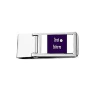 Portefeuille fin en acier inoxydable avec pince à billets avec inscription « Do not Bother me Leave me al »