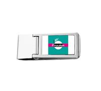 Portefeuille fin en acier inoxydable avec pince à billets Freedom Equal Rights Noir