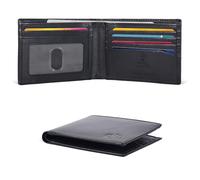 Portefeuille fin en cuir pour homme - Portefeuilles RFID avec 6 porte-cartes de crédit ultra minces, design minimaliste de poche avant, cadeau pour homme, S, Minimaliste