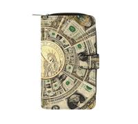 Portefeuille fin en cuir synthétique véritable pour homme et femme - Blocage fin à deux volets avec 12 emplacements pour cartes, porte-monnaie, porte-cartes de crédit et d'identité, idéal pour les