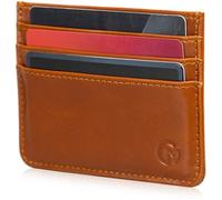 Portefeuille fin en cuir véritable avec protection RFID, peau, One Size, Étui portefeuille pour cartes