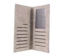 Portefeuille Fin Homme Long en Pu, Bifold, Ultra-plat et Multi-cartes | 2 Compartiments Latéraux Longs, Fenêtre Id et Compartiments pour Billets, Format Compact pour Affaires et Voyage