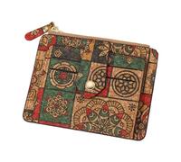 Portefeuille fin pour femme | Porte-cartes vintage floral | Portefeuille pour petite femme, portefeuille fin marron pour permis de conduire, cartes d'identité, F, Refer to description, Unisexe