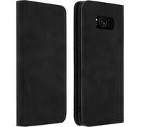 Portefeuille Flip Cover, étui à rabat en similicuir pour Samsung Galaxy S8 Plus - Noir