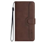 Portefeuille Flip pour iPhone 15 Pro Max / 15 Pro / 15 Plus / 15, Couverture de téléphone en Cuir avec cris de la Carte de Fermeture magnétique Case de Protection de la caméra, Marron, 15 Pro