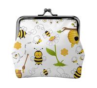 Portefeuille Flying Bees Daisy Honey pour femme, porte-monnaie pour femme, petit portefeuille pour femme, élégant et personnalisé, noir, One Size, Art déco